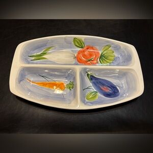 Ancora vintage, hand-painted Italian ceramic serving platter